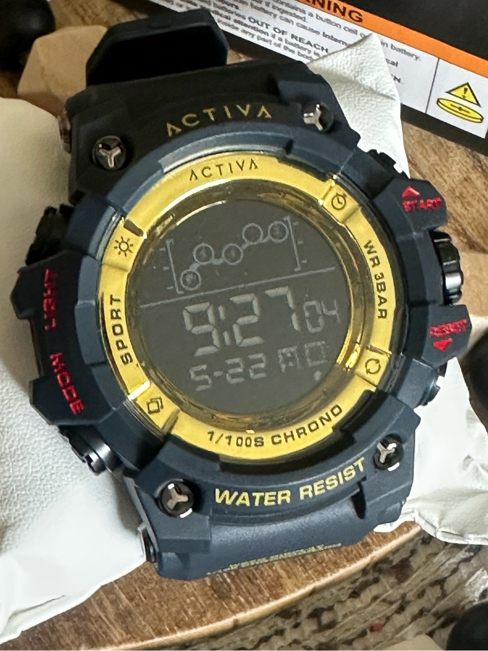 Invicta Activa Summit X Black & Gold Digital Sports Watch NWT
